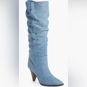Isabel Marant Ririo Denim Knee-High Boots – EU 40 – NWT